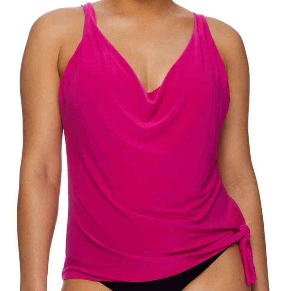Magicsuit NWT Winnie Tankini Top Ruby Size 12 Underwire Bra Adjustable Strap